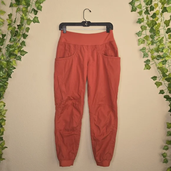Prana Kanab Clay Rust Orange Organic Cotton Blend Jogger Hiking Pants Sz S - Picture 5 of 16